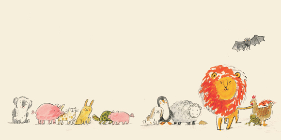 Ilustración de Un león glotón