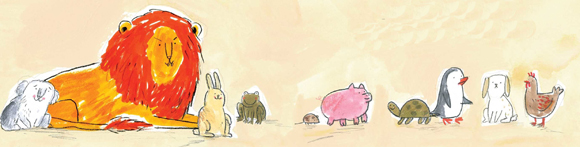 Ilustración de Un león glotón
