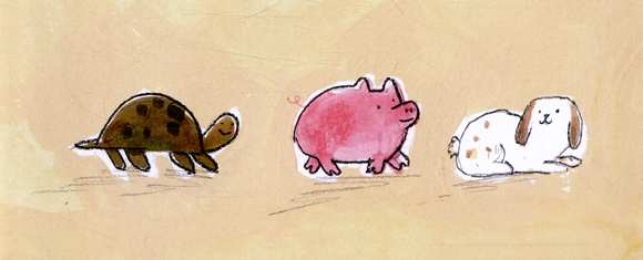 Ilustración de Un león glotón
