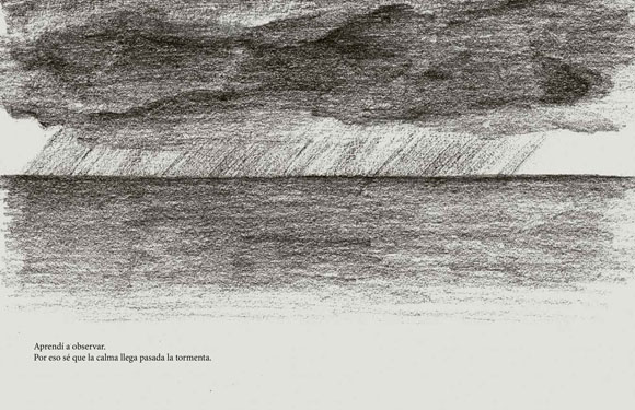 Ilustración de Penélope en el mar