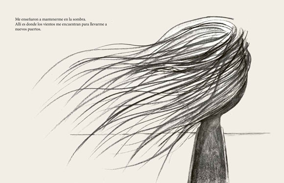 Ilustración de Penélope en el mar