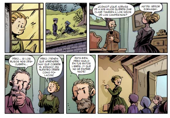 Ilustración de Marie Curie