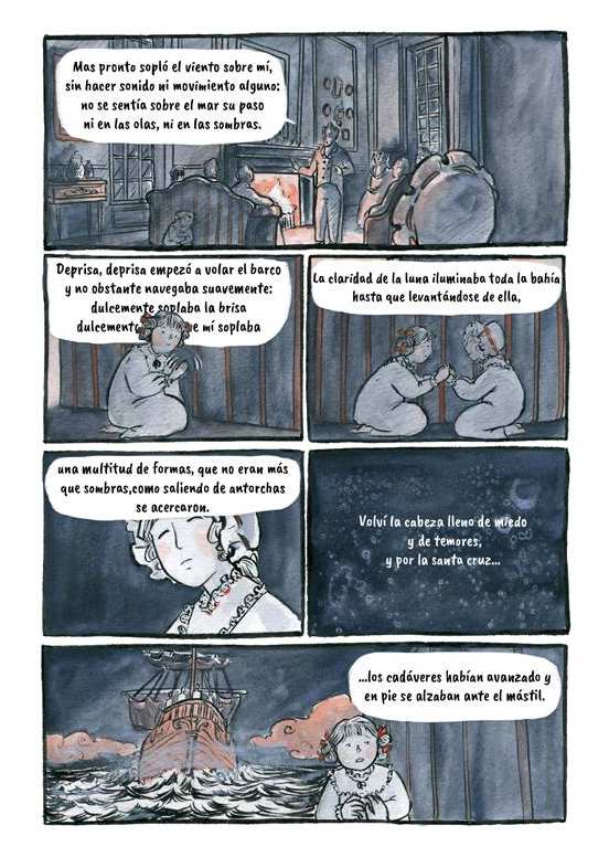 Ilustración de Mary Shelley. La muerte del monstruo