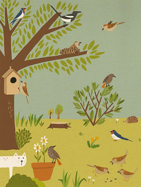 Ilustración de Mi pequeño libro de los pájaros