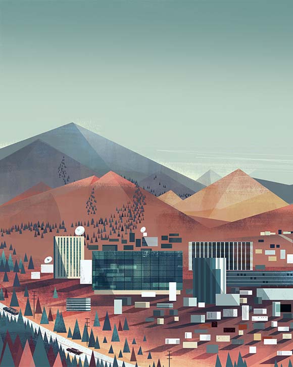 Ilustración de CURIOSITY. La historia de un robot explorador de Marte