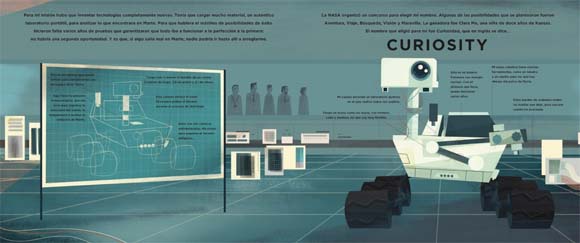 Ilustración de CURIOSITY. La historia de un robot explorador de Marte