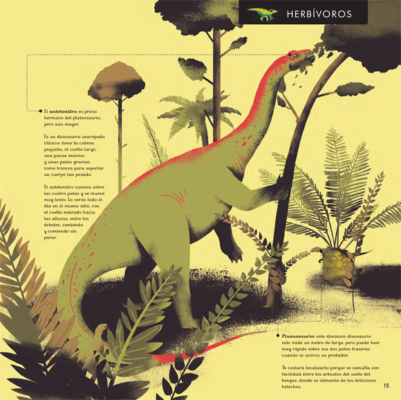 Ilustración de La era de los dinosaurios