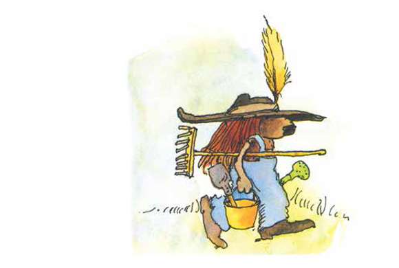 Ilustración de Topolín atrapa una liebre
