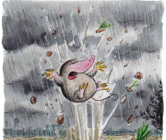 Ilustración de El vuelo del topo