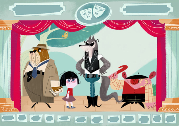Ilustración de El otro cuento del lobo