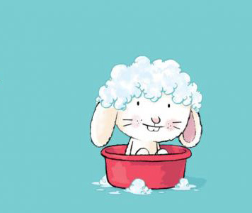 Ilustración de ¡Al baño, Conejito!