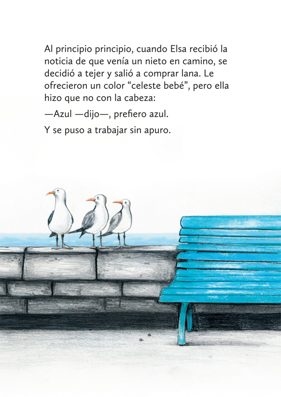 Ilustración de Historia de un pulóver azul