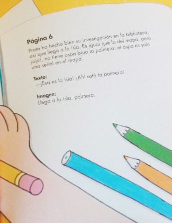 Ilustración de Migue hace un libro