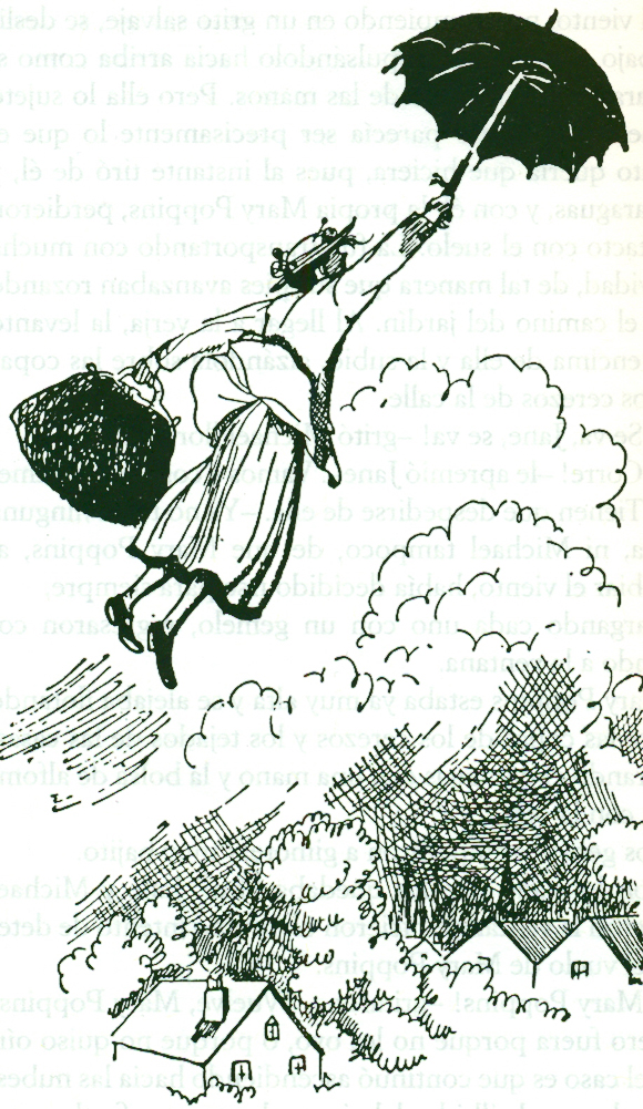 Ilustración de Mary Poppins. Vuelve Mary Poppins
