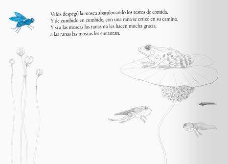 Ilustración de De una pequeña mosca azul