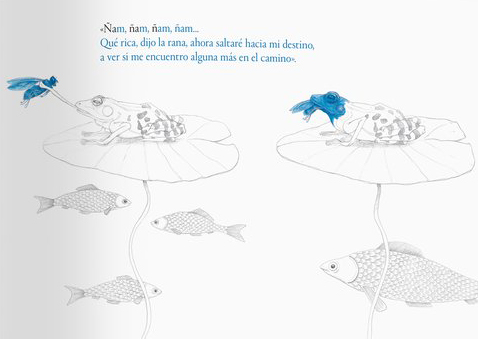 Ilustración de De una pequeña mosca azul