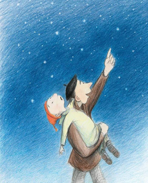 Ilustración de Cuando papá me enseñó el universo