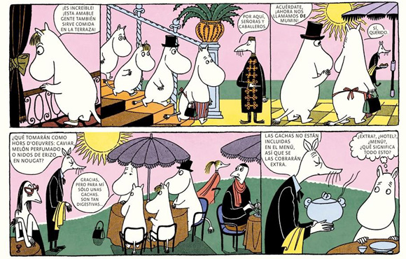 Ilustración de Los Mumin en la Riviera