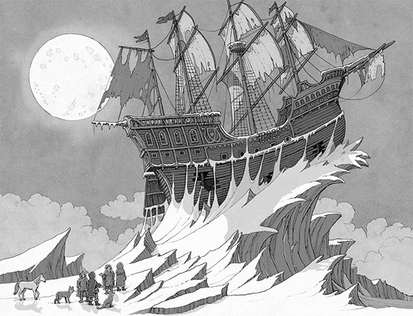 Ilustración de El viaje al país del hielo