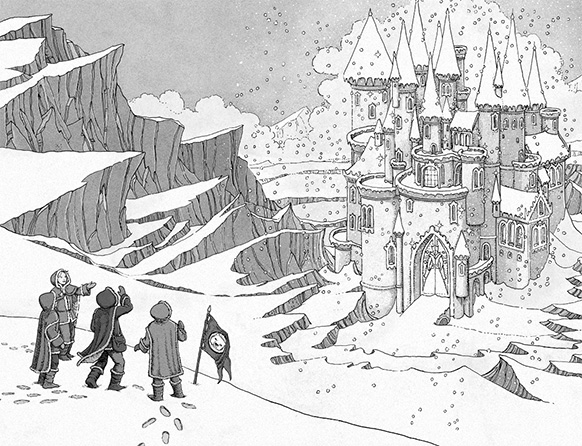 Ilustración de El viaje al país del hielo