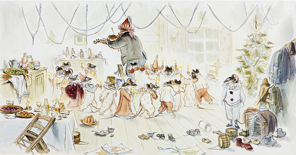Ilustración de La Navidad de Ernesto y Celestina