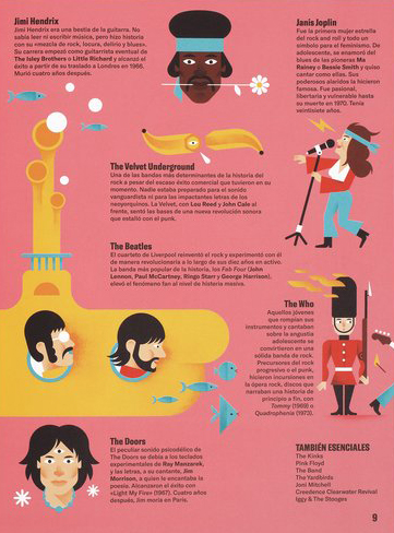 Ilustración de Historia ilustrada del rock