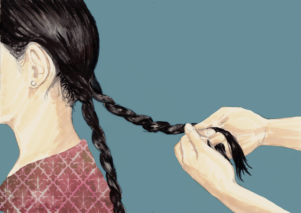 Ilustración de Cuando mamá llevaba trenzas