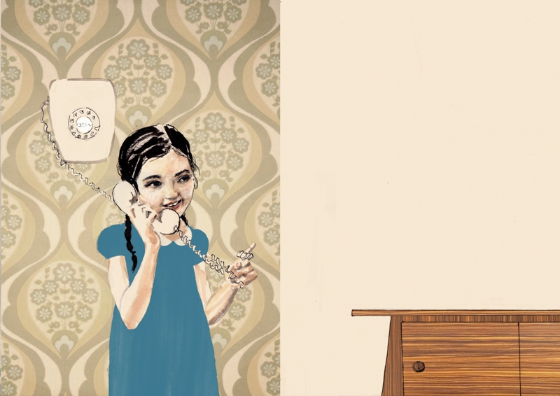 Ilustración de Cuando mamá llevaba trenzas