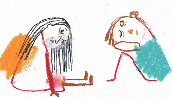 Ilustración de Nina y Kike se aburren