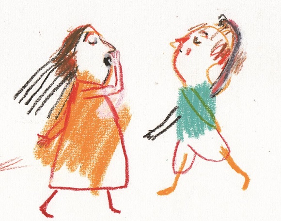 Ilustración de Nina y Kike se aburren
