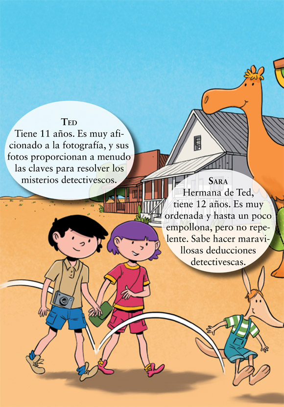 Ilustración de Sara & Ted, detectives. El enigma de la Hamburguesa Gigante