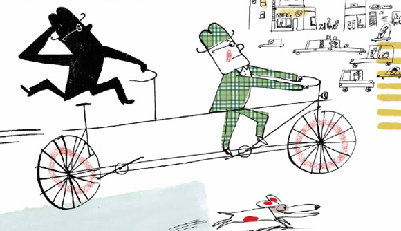 Ilustración de Martín y su sombra