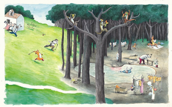 Ilustración de Arte con pastel
