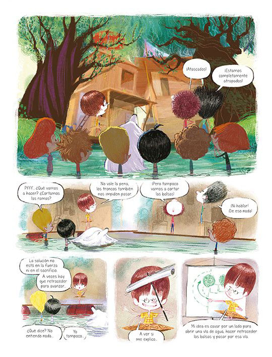 Ilustración de Pies en polvorosa