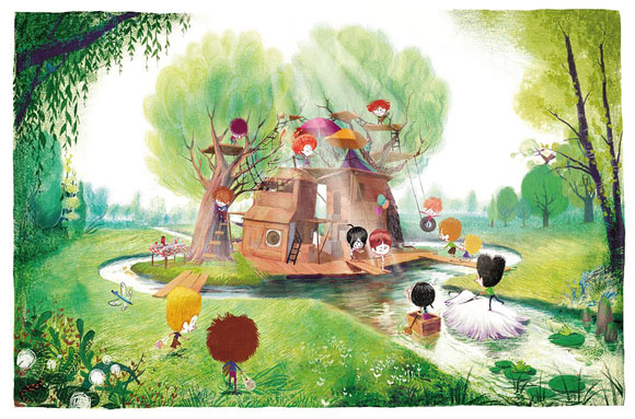 Ilustración de Pies en polvorosa