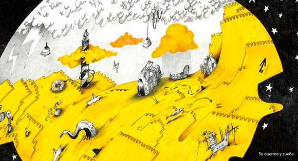 Ilustración de Amarillo y Redondo