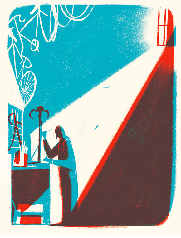Ilustración de La bicicleta amarilla