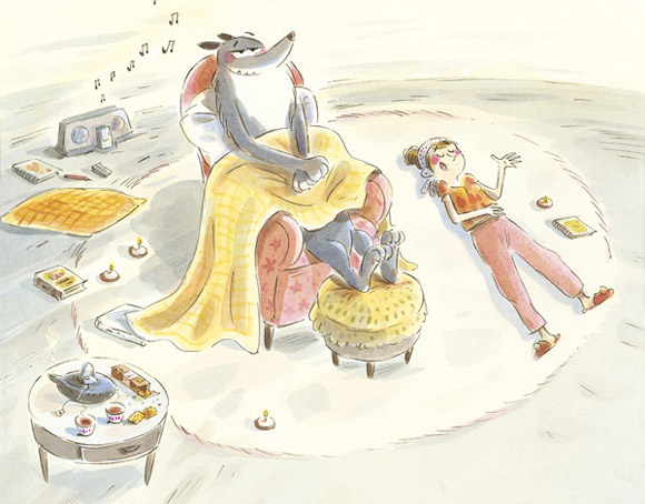 Ilustración de El lobo feroz sólo quiere ser amado