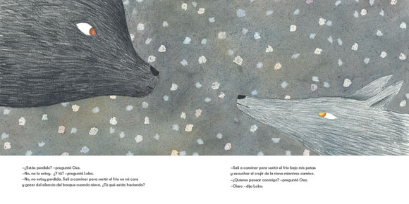 Ilustración de Osa y Lobo