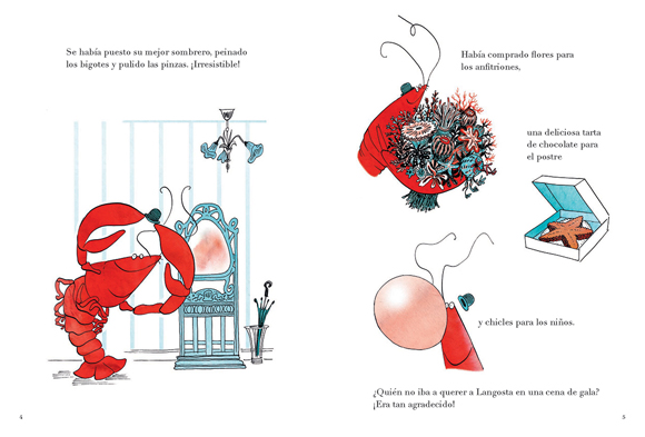 Ilustración de Lenny Langosta se queda a cenar