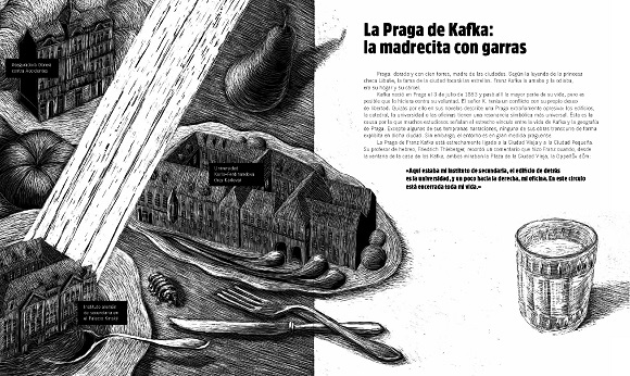 Ilustración de Franz Kafka. El hombre que trascendió su tiempo