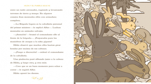 Ilustración de Hilda y el pueblo oculto