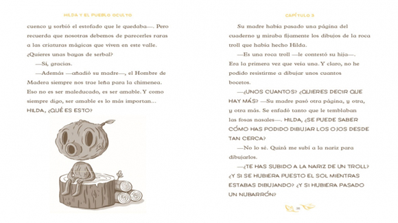 Ilustración de Hilda y el pueblo oculto