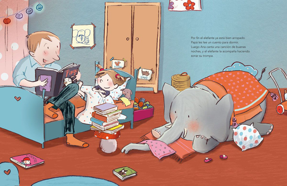Ilustración de Mi elefante no quiere irse a la cama