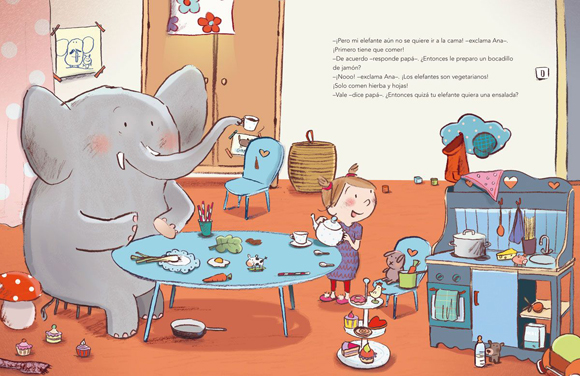 Ilustración de Mi elefante no quiere irse a la cama