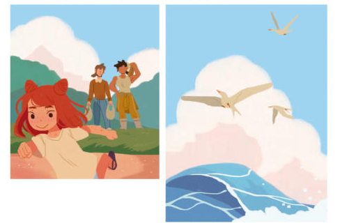 Ilustración de Bahía acuicornio
