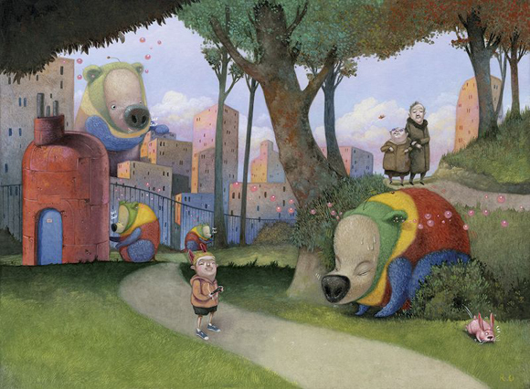 Ilustración de Chester. El oso extraterrestre