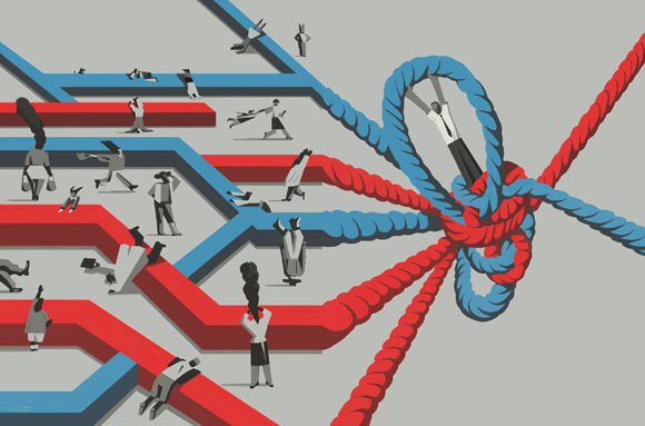 Ilustración de El plano de metro de Nueva York