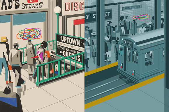 Ilustración de El plano de metro de Nueva York