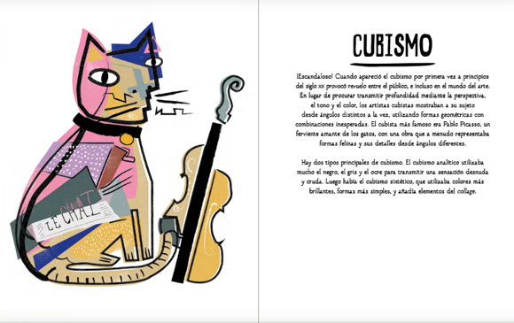 Ilustración de Historia del arte en 21 gatos